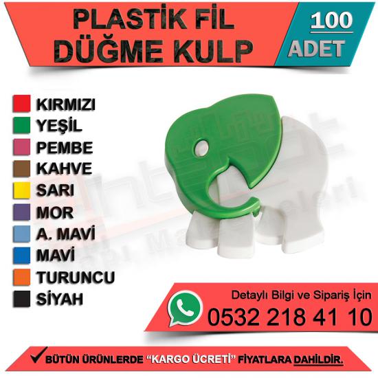 Plastik Fil Düğme (Renk - Kartela) (100 Adet)
